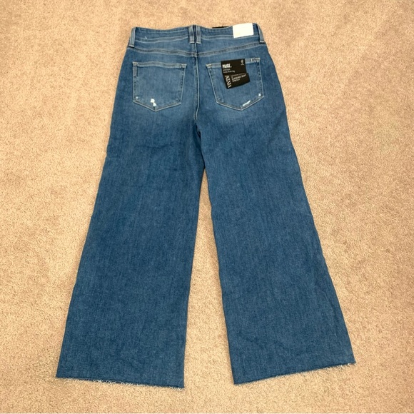 PAIGE Anessa Ankle Wide Leg Frayed Hem Jeans Women’s Size 29 NWT - Picture 4 of 7